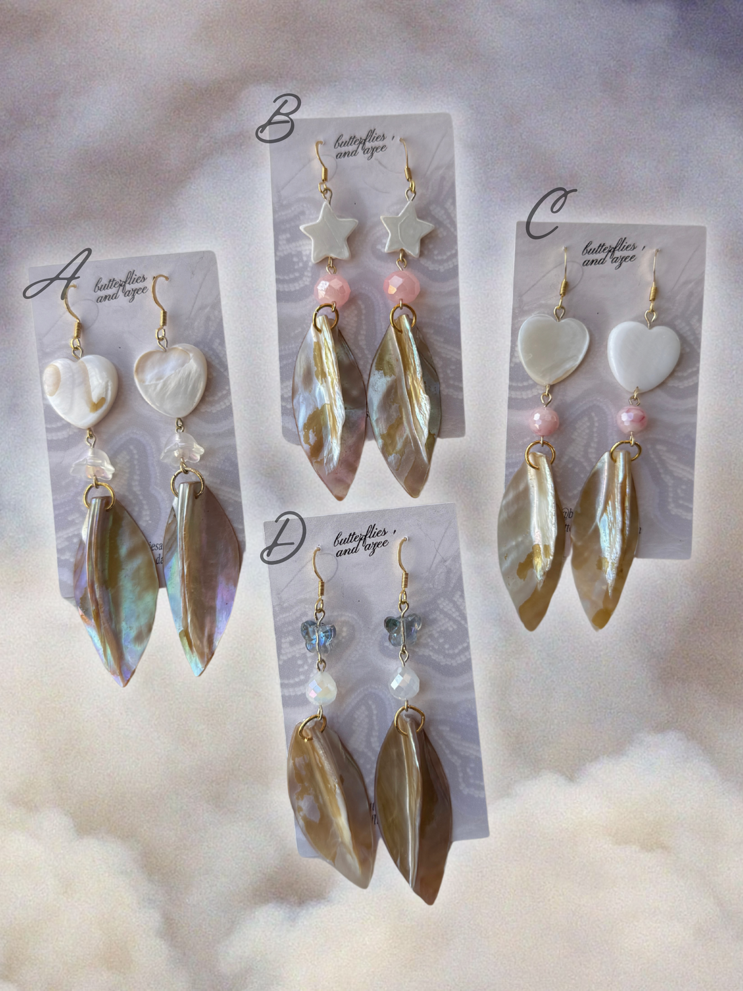 abalone chip earrings