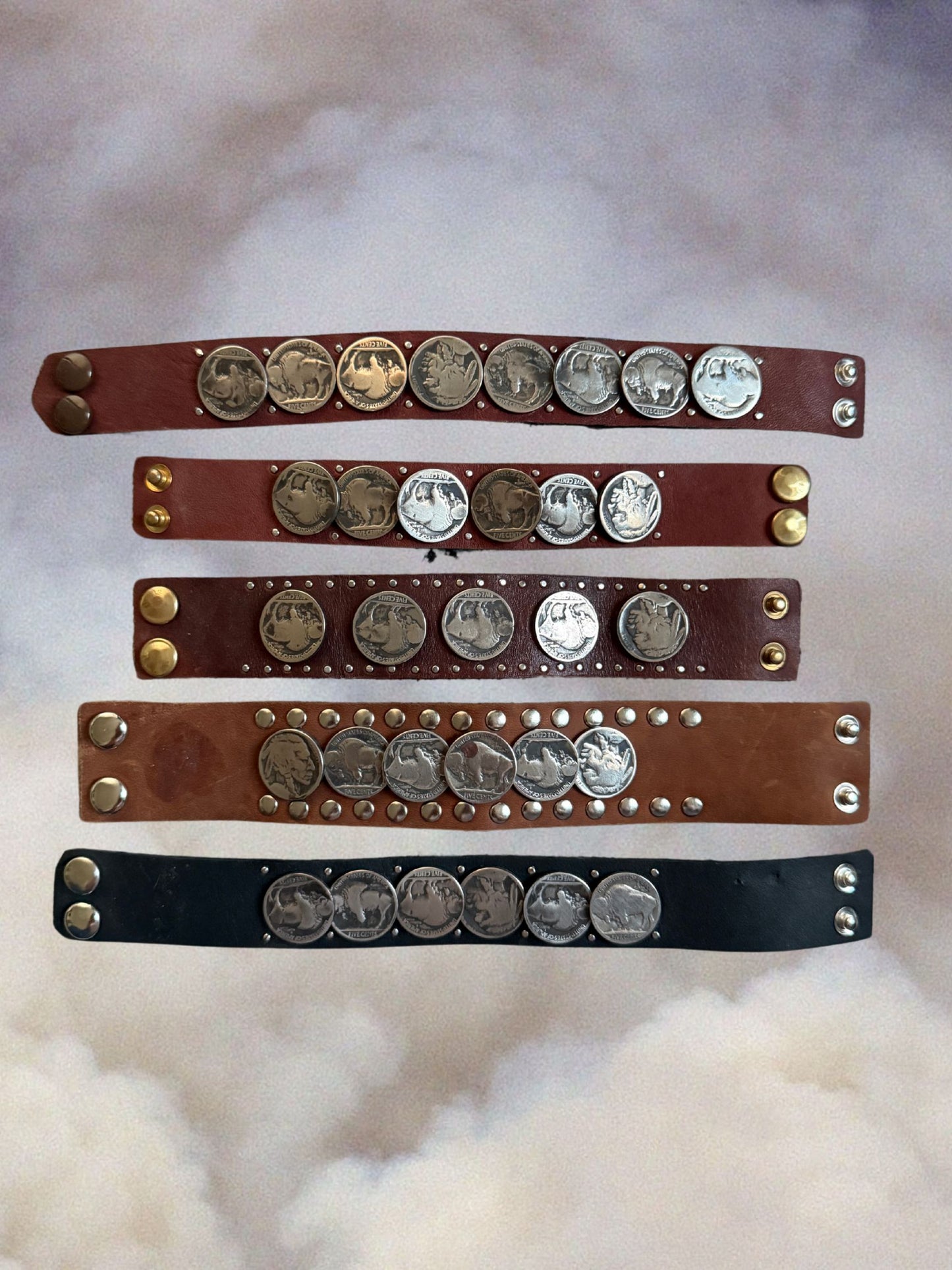 Stamped Buffalo Coin Bracelets