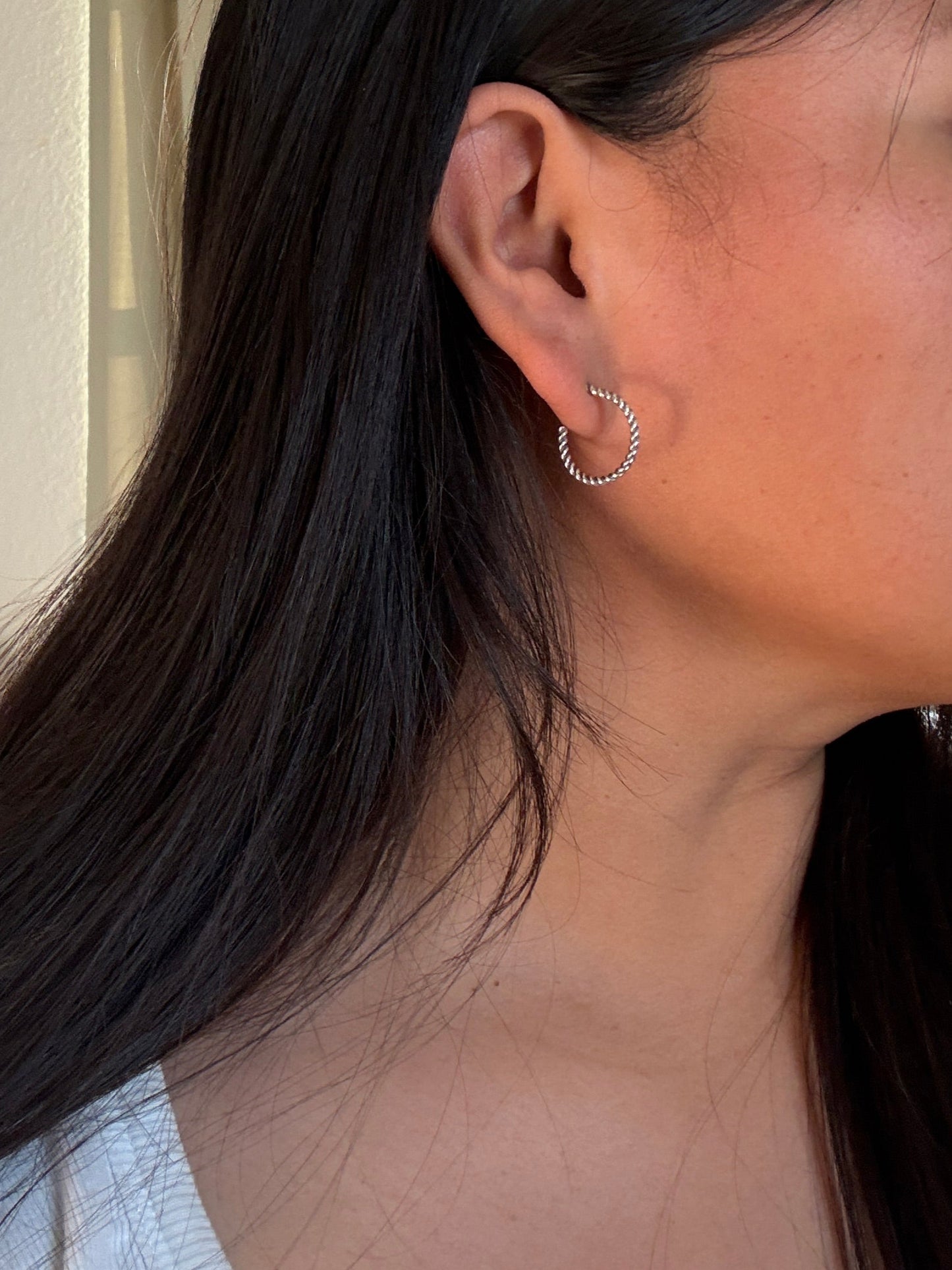 Medium Sterling Hoops