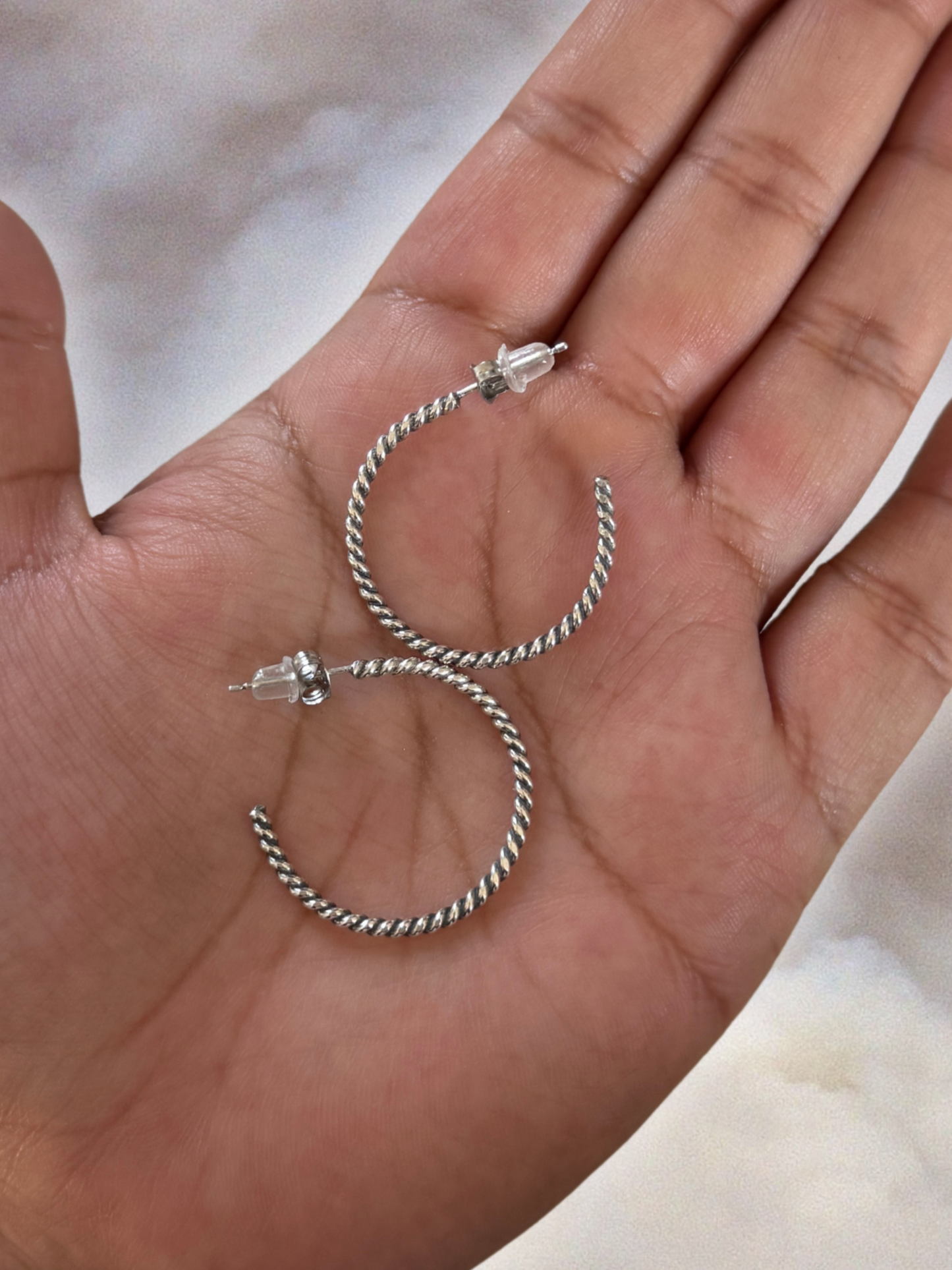 Large Sterling Hoops