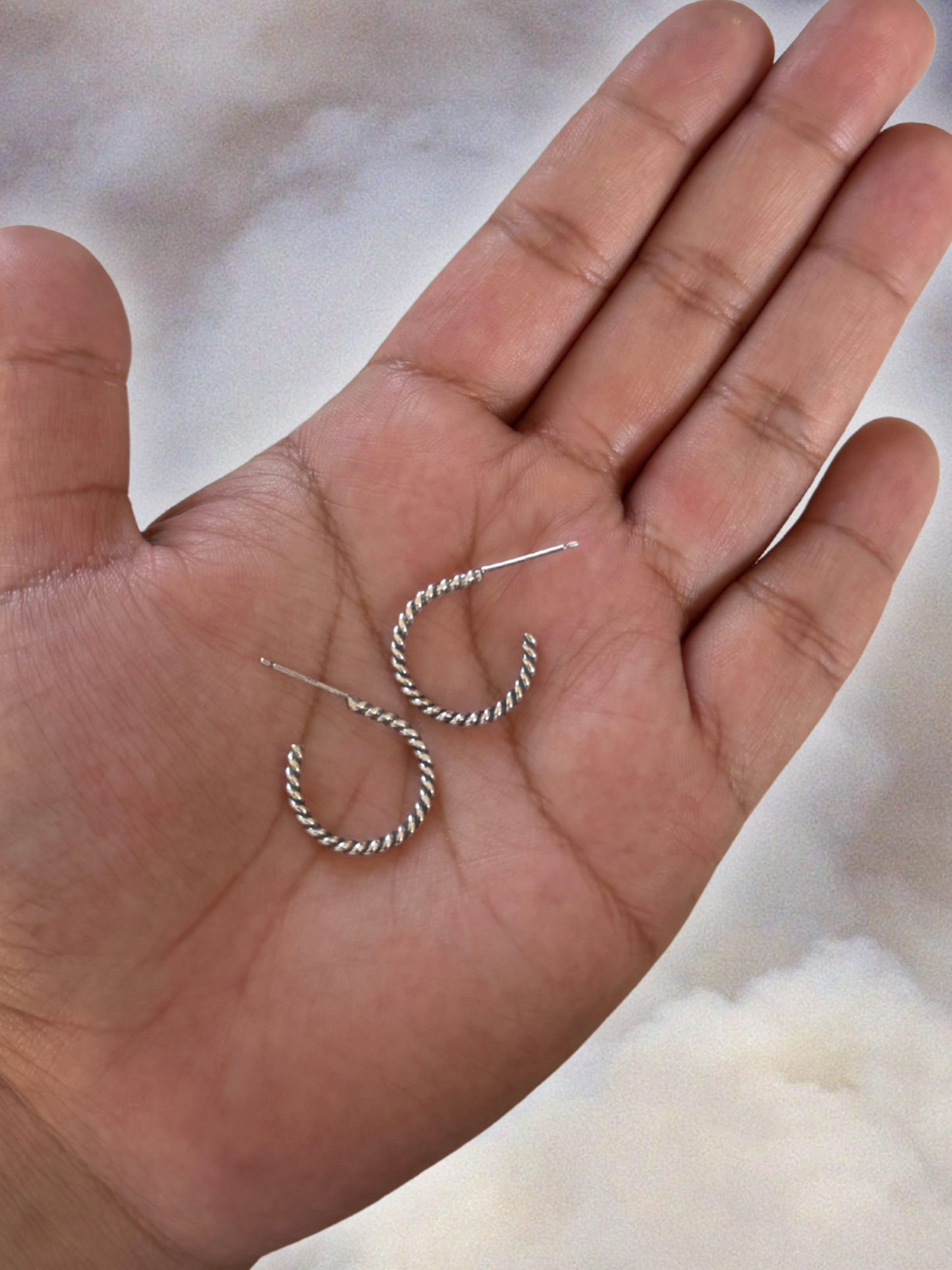 Medium Sterling Hoops