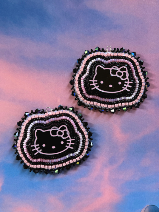Punk Pink Hello Kitty Earrings