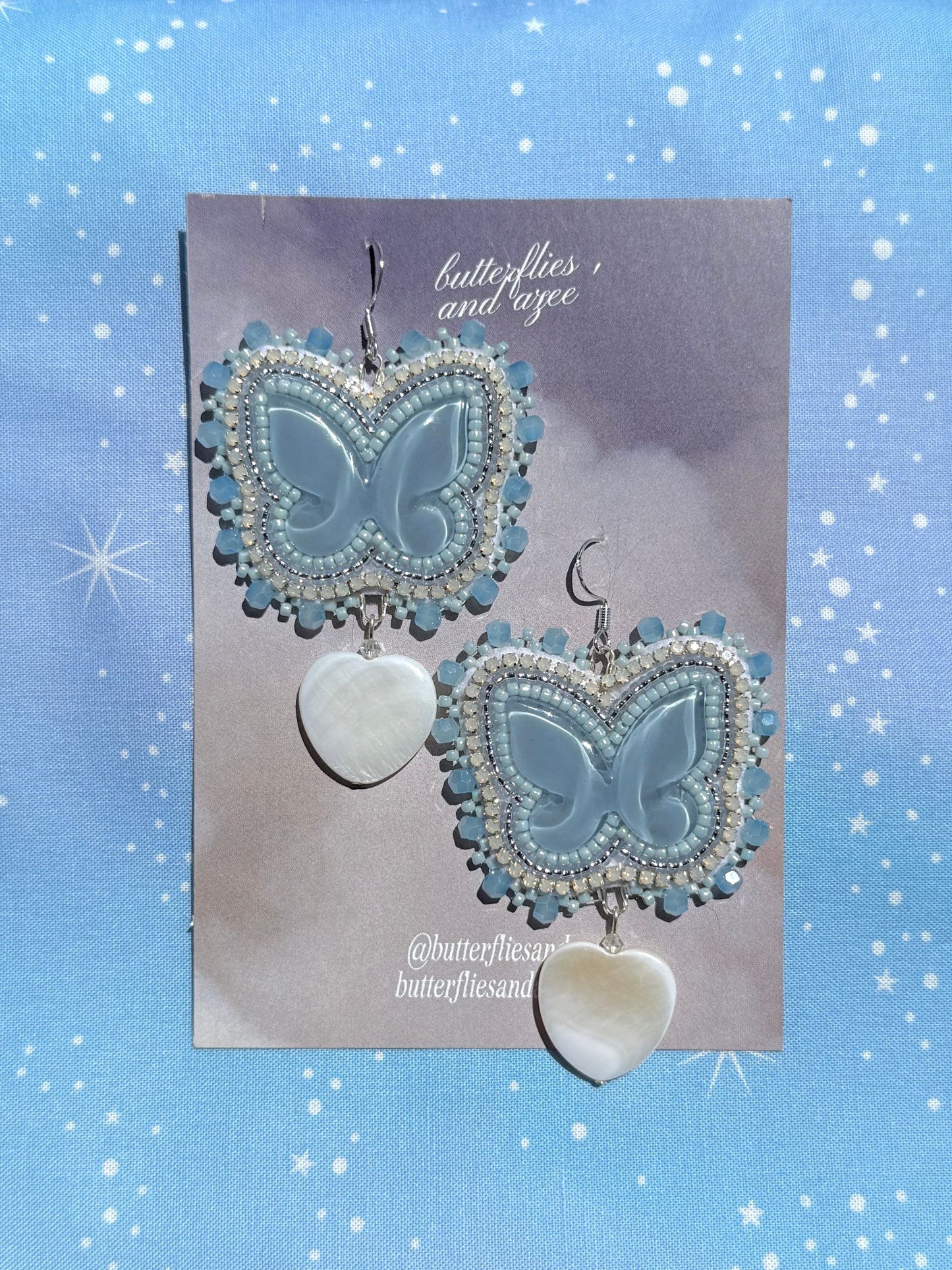 Baby Blue Butterfly Earrings
