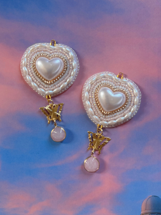 'Rose Quartz' Earrings
