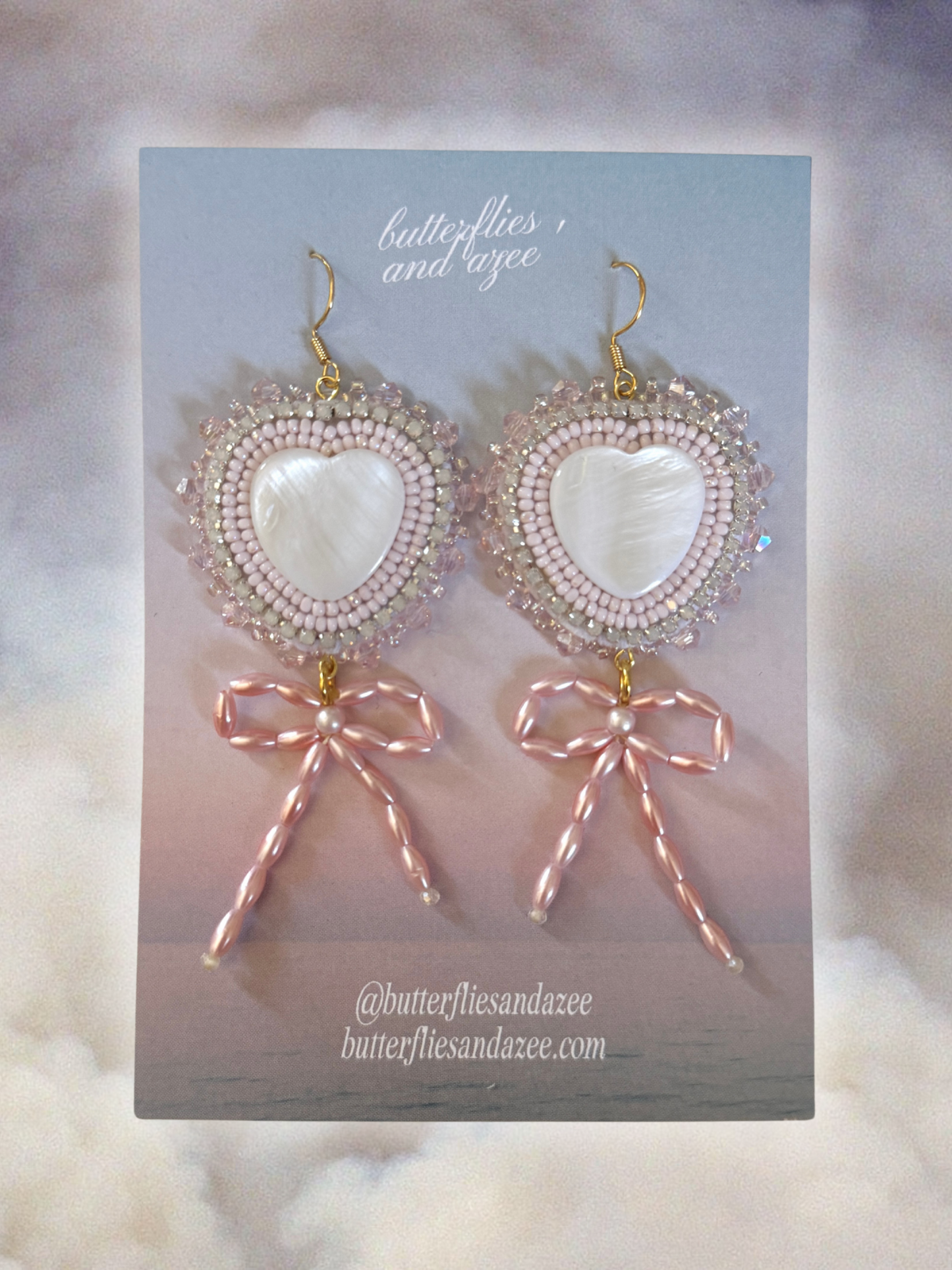 Lovestruck Bow Earrings / Baby Pink