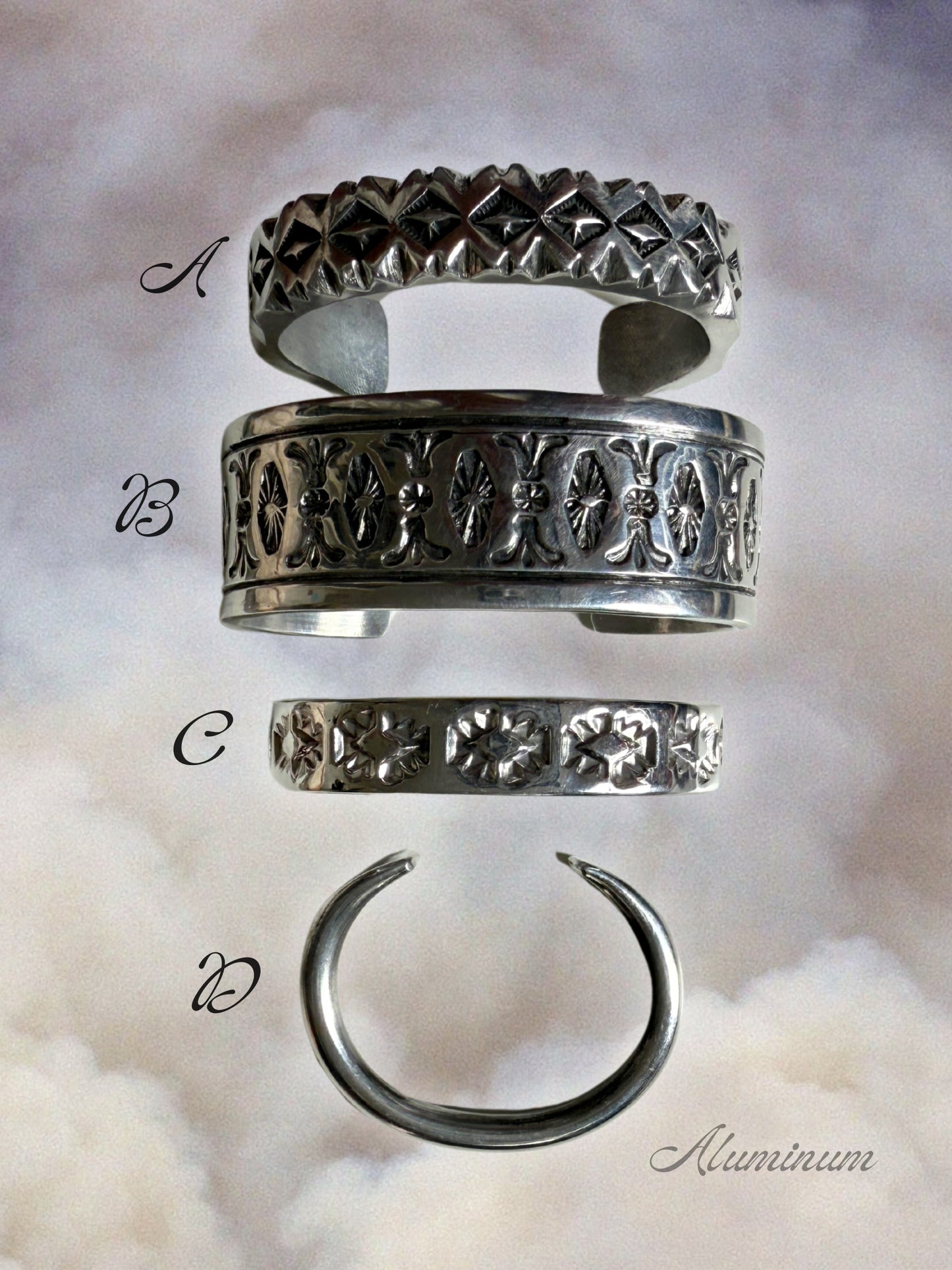 Handstamped Aluminum Bracelets