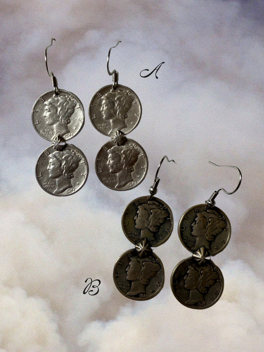 Stacked Coin Earrings