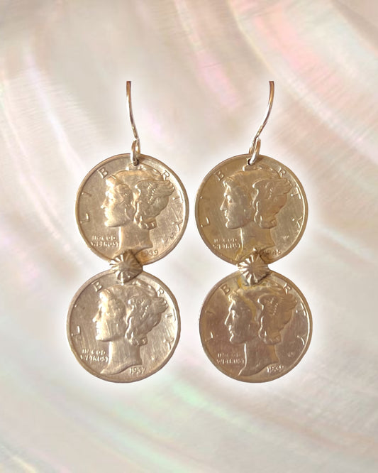 Stacked Coin Earrings